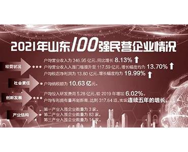 集团荣获山东民营企业创新100强第38位